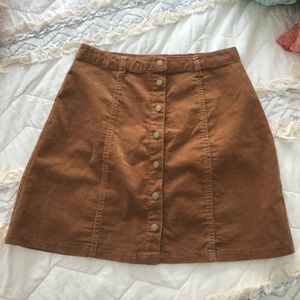 Brown corduroy skirt